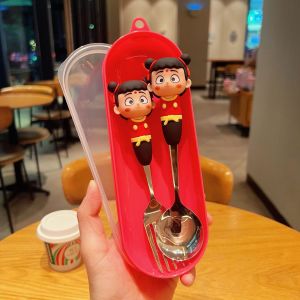 Thìa Bằng Thép Không Gỉ 304 Hoạt Hình Dễ Thương Sáng Tạo Cho Trẻ Em Thìa Ăn Và Dùng Để Ăn Súp Thìa Eatable NoEnName_Null Thương Hiệu