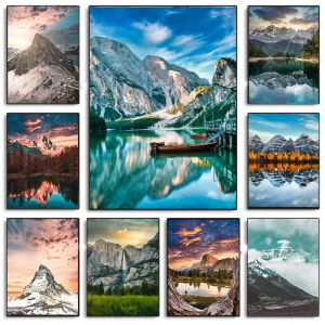 Jigsaw Puzzle 1000PCS-50X70CM Serene Alpine Mountain Landscape Art Relaxing Hobby Art Collectible Gift