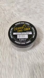 24 Hour Edge Tamer Extra Mega Hold Hair Styling Gel - No Flaking No White Residue Shine Moisture and Prevent Breakage with Castor Oil 80mL