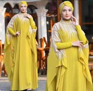 Kaftan terbaru jumbo cleo free turban kepala dan gratis manset gamis