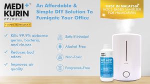 MEDIKURIN Air Mist 5L (Room fogging disinfectant sanitize the air you breath and surfaces non-toxic HOCL)