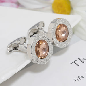 Luxury French Cufflinks For Man Blue Gold Diamond Cufflink Green Fashion New Buttons For Men Shirts Accessories Party Jewelry