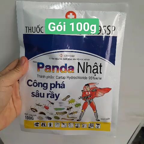 Thuốc trừ Sâu Ledan 95SP Gói 100g - NHÃN TRẮNG- Panda Nhật thành phần Cartap Hydrochloride 95% Đặc trừ sâu đục thân HiệuCông phá sâu rầy hạ gục nhanh ung trứng hiệu lực kéo dài