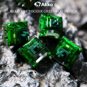 Akko x MonsGeek Green Fog Switches 5 Pins 60gf Heavy Linear Switch Factory Lubed Compatible with MX Mechanical Keyboard (45 pcs)