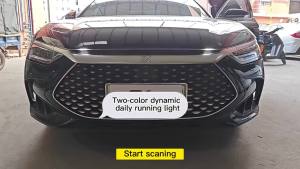 LED Car Hood Decorative Light Strip Start Scan Dynamic Ambient Light Car Daytime Running Light DRL With Turn Signal Lamp 12V
