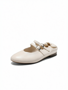 Belle | Leather Ballet Mary Jane Shoes for Women 2026 New Design Elasticated Ruched