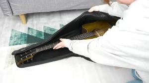 REVO KAWES Guitar Bag Waterproof Guitar Case Double Strap Black Guitar Bag - 40/41 inch