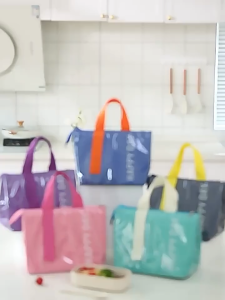 Waterproof Insulated Lunch Bag Large Capacity Thickened Thermal Food Box Bag Reusable Handheld Lunch Tote Bag
