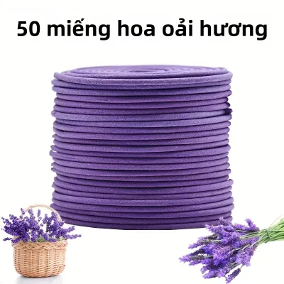 50 Cây Nến Thơm Mùi Oải Hương Dạng Xoắn Hương Thơm Tự Nhiên Thời Gian Cháy 3-4 Giờ Mỗi Cây Dùng Cho Yoga Thiền Nhà Văn Phòng Ngoài Trời