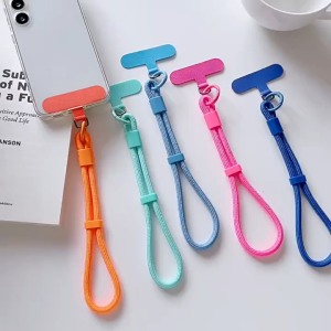 Portable Mobile Phone Hand Wrist Straps Nylon Colorful Anti-fall Lanyard with Tether Tabs Detachable Cellphone Hanging Cord Clip