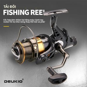 Máy Câu Cá Biển DEUKIO 3000-6000 Cuộn Kim Loại Câu Jigging Câu Rê Câu Quay Hai Chế Độ Phanh Dùng Cho Nước Mặn Biển Lớn Đại Dương Thuyền Sông