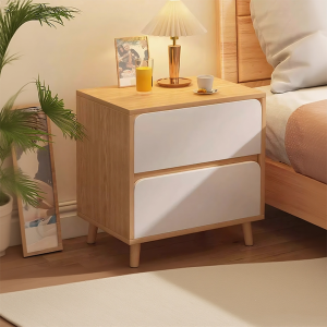 Minimalis Samping Tempat Tidur Meja Penyimpanan Tempat Tidur Nakas Aesthetic Laci tunggal Laci ganda