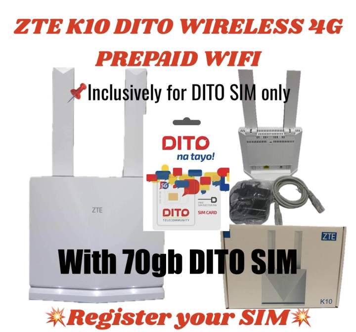 ZTE K10 DITO 4G Wireless Modem (PREPAID WIFI) | Lazada PH