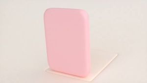 1 Pc Folding Makeup Mirror 8 LED Lamp Beads Portable Handheld Two-fold Mirror 2 Times Magnification Makeup Mirror