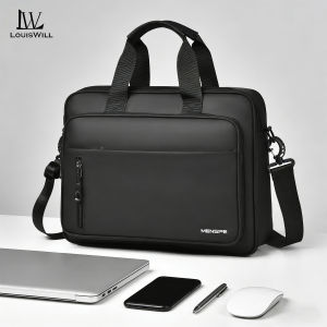 LouisWill Business Shoulder Bag Extra-large Capacity 15.6inch Notebook Bag Fashion Trend Travel Shoulder Bag Business Bag Handbag Lightweight Casual Bag Notebook Bag