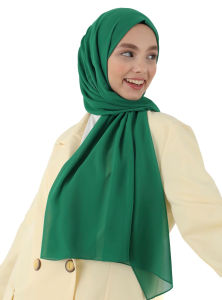 Premium Chiffon Hijab Muslim Shawl Headscarf Woman Plain Chiffon Hijab Malaysian Scarves Long Shawl