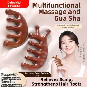 Celebrity Endorsed Scalp Massaging Comb Sandalwood Therapy Use