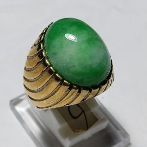 CINCIN BATU AKIK NATURAL GIOK JADE GREEN SUSU TOP QUALITY