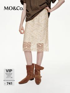 MO&Co. | Autumn and Spring High Waist Lace and Beaded Decoration Skirt
