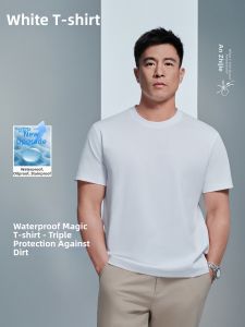 MUZHIBAIXIAOT | Water Repellent Anti-Oil Anti-Soiling Cotton T-Shirt Summer