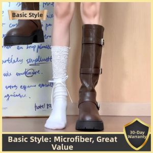 XUJIA | Long Ankle Boots Stylish and Versatile for Women