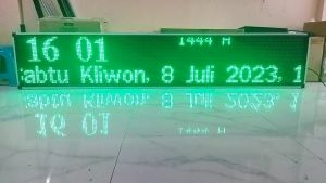 Jadwal Sholat 40x260cm Hijau Wifi Android