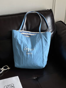 XUELINLU | Double-sided Striped Canvas Tote Bag