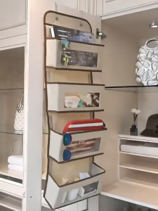 2-5 Layers Hanging Storage Bag Wall Mounted Organizer Behind The Door Wardrobe Sundries Bag