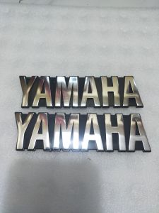 Emblem Yamaha  RX-King Tangki 1 Set kiri kanan Gold dan Silver