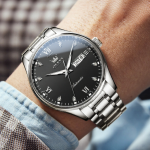 OLEVS | Automatic Stainless Steel Mens Mechanical Watch Waterproof