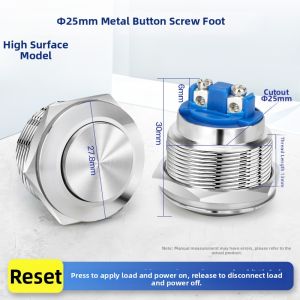 kuicc | Push Button Switch Metal Circular Easy Installation