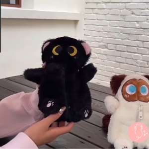 TEMPAT PENSIL BONEKA KUCING LUCU BULU PLUSH / PENCIL CASE CUTE CAT PLUSH / KOTAK PENSIL CAT