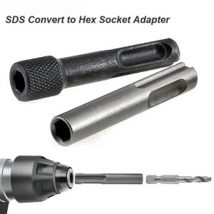 SDS Plus Convert to 1/4 Hex Shank Magnetic Socket Nut Impact Driver Electric Hammer Adapter Power Drill Screwdriver Converter