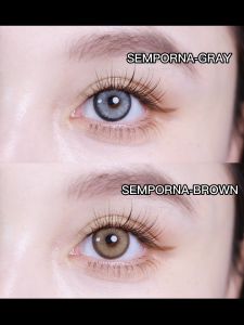 【COD】 SEMPORNA Series Softlens Mata Normal 1 Sepasang Gray Lensa Kontak Warna Bigeyes 14.2MM Lensa Kontak Warna Alami Soplen Mata Korea Terbaru Warna
