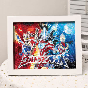 Litga Ultraman Diamond Stickers Handmade DIY Material Package Kindergarten Brick Painting Selo Elementary School Toy