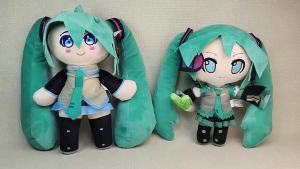 Cute Adorable Hatsune Miku Plush  Fluffy Anime Stuffed Doll with Signature Pigtails  Cuddly Figure for Collectors & Gift Giving.