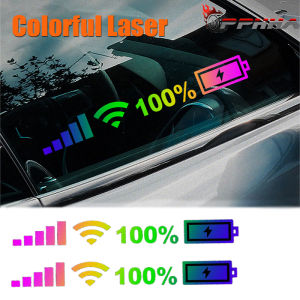 【Pphha】tín hiệu wifi dấu hiệu Nhãn dán xe đầy màu sắc Laser phản chiếu Đề-can kính chắn gió sáng tạo trang trí tự động tạo kiểu xe máy