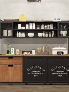 OUJUGEJIAJU | Industrial Iron Dining Cabinet
