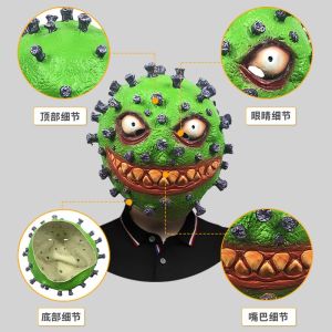 Coronavirus Latex Mask Adult Masquerade Party Prank Holiday Y Performance Headwear Halloween Party Costumes Accessories