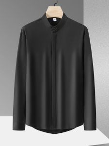 YEBO | High-end Mandarin Collar Shirt Long Sleeve