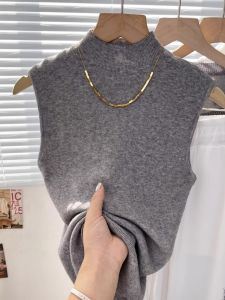 DVDK | Slim Fit High Half Collar Sleeveless Top Knit Underwear