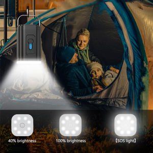 SEAMETAL Outdoor Lithium Battery Inflatable Pump LED Light Qunature Camping Electric Inflator Lightweight Portable