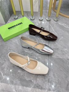 Baishiman New Arrival Patent Leather French Style Vintage Mary Jane Shoes Womens Flats Word Strap Chunky Heel Shoes Leather Shoes 6060