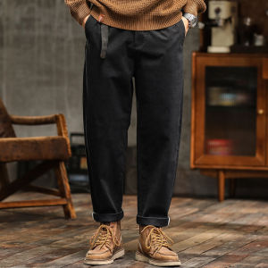 American Workwear Pants Mens Heavy Weight Pure Cotton Autumn Amekaji Loose Loose Pants Straight-leg Men Casual Pants Fashion