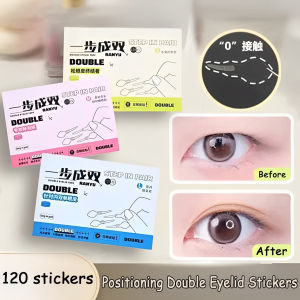 แบบด้านเทปติดเปลือกตาเรืองแสงสองด้านที่มองไม่เห็นสำหรับ Monolids และ Hooded Eyes คงทน120ชิ้นพร้อมเครื่องมือตำแหน่ง