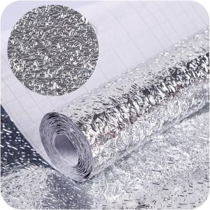 H799 Wallpaper Stiker Aluminium Foil Tahan Air Minyak Api (200x40CM) / Stiker Dinding Dapur