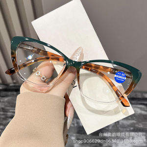 Reading Glasses Cat Eye Women Men Fashion Anti Radiation Eyeglasses Anti-fatigue Eyewear with Grade +100°~+400° HD Lens