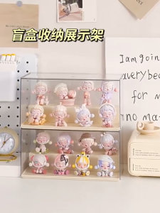 [SG Ready Stock] Popmart Acrylic Display Case Dustproof Blind Box Storage Rack for Figurine Collection