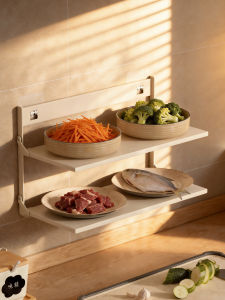 BANGJIE | Foldable Wall Mounted Drop-Down Multi-Layer Storage Vegetable Rack