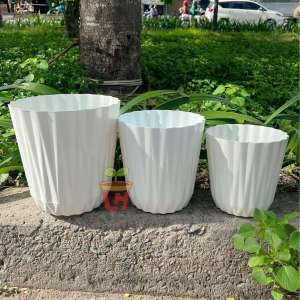 Chậu nhựa trồng cây (Chậu kim cương sọc) nhiều kích cỡ
